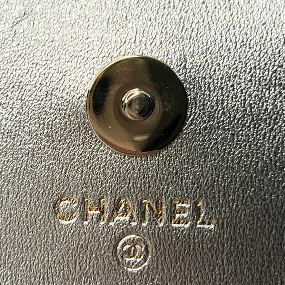 Gradient Metallic Two Tone Lambskin Quilted Flap Chain Belt Bag NWOT Pink/Silver - Picture 12 of 17